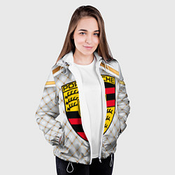 Куртка с капюшоном женская PORSCHE, цвет: 3D-белый — фото 2