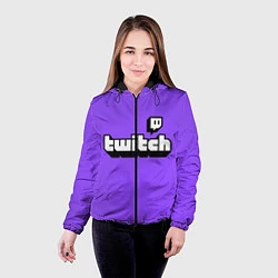 Куртка с капюшоном женская Twitch, цвет: 3D-черный — фото 2