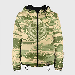 Куртка с капюшоном женская ВДВ СССР, цвет: 3D-черный