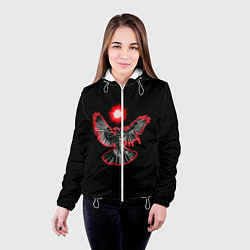 Куртка с капюшоном женская Pyrokinesis, цвет: 3D-белый — фото 2