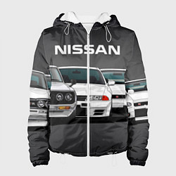 Куртка с капюшоном женская NISSAN, цвет: 3D-белый