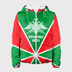 Куртка с капюшоном женская Пограничные Войска, цвет: 3D-белый