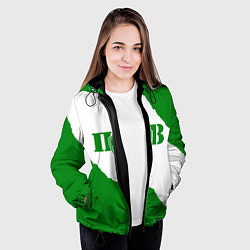 Куртка с капюшоном женская Пограничные Войска, цвет: 3D-черный — фото 2