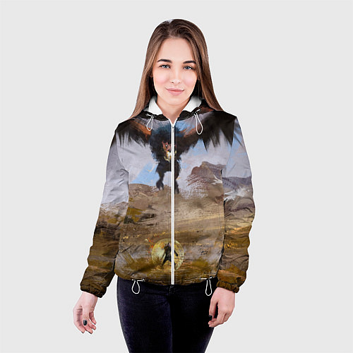 Женская куртка ВЕДЬМАК / 3D-Белый – фото 4