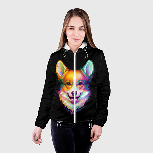 Женская куртка Корги / 3D-Белый – фото 4