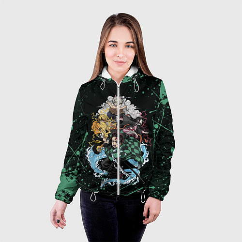 Женская куртка KIMETSU NO YAIBA / 3D-Белый – фото 4