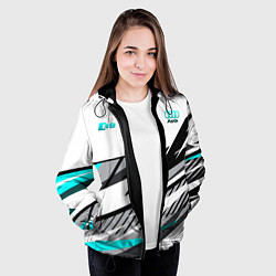 Куртка с капюшоном женская Audi RS, цвет: 3D-черный — фото 2