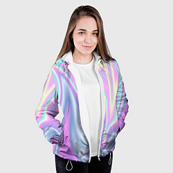 Куртка с капюшоном женская Vaporwave, цвет: 3D-белый — фото 2