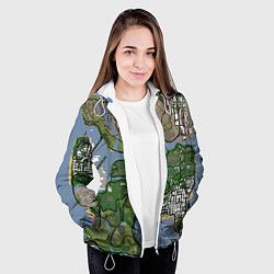 Куртка с капюшоном женская San andreas, цвет: 3D-белый — фото 2