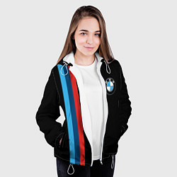 Куртка с капюшоном женская BMW, цвет: 3D-белый — фото 2
