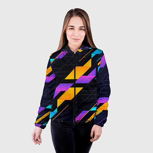 Женская куртка Modern Geometry / 3D-Черный – фото 4