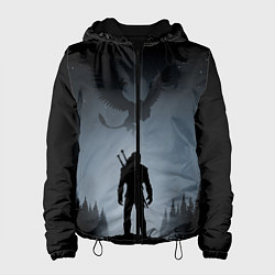 Куртка с капюшоном женская ВЕДЬМАК, цвет: 3D-черный