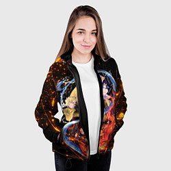 Куртка с капюшоном женская KIMETSU NO YAIBA, цвет: 3D-черный — фото 2