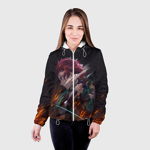Женская куртка KIMETSU NO YAIBA / 3D-Белый – фото 4