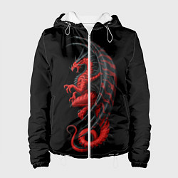 Куртка с капюшоном женская Red Dragon, цвет: 3D-белый