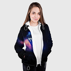 Куртка с капюшоном женская TARDIS, цвет: 3D-белый — фото 2