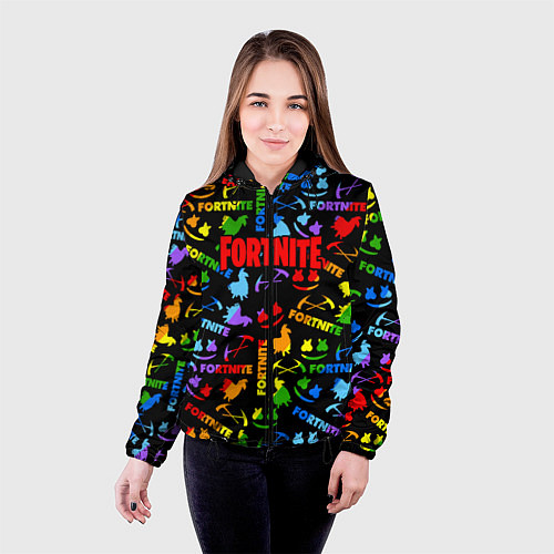 Женская куртка FORTNITE&MARSMELLO NEW SEASON / 3D-Черный – фото 4
