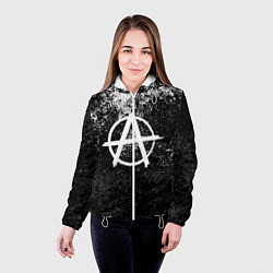 Куртка с капюшоном женская АНАРХИЯ, цвет: 3D-белый — фото 2