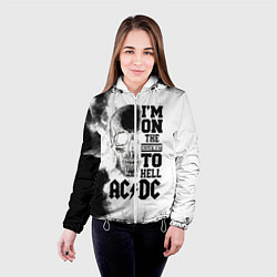 Куртка с капюшоном женская I'm on the highway to hell ACDC, цвет: 3D-белый — фото 2