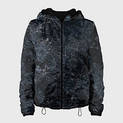 Куртка с капюшоном женская Мрамор, цвет: 3D-черный