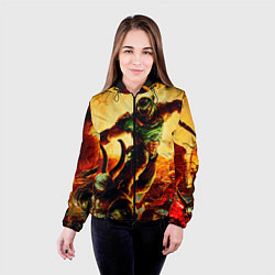 Куртка с капюшоном женская Doom Eternal, цвет: 3D-черный — фото 2