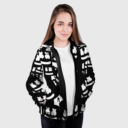 Женская куртка Marshmello / 3D-Черный – фото 3