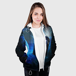 Куртка с капюшоном женская ТАРДИС, цвет: 3D-белый — фото 2