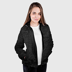 Куртка с капюшоном женская BLACK GRUNGE, цвет: 3D-черный — фото 2