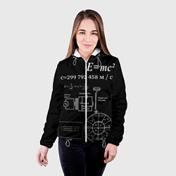 Куртка с капюшоном женская Электродинамика, цвет: 3D-белый — фото 2