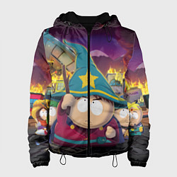 Куртка с капюшоном женская ЮЖНЫЙ ПАРК, цвет: 3D-черный