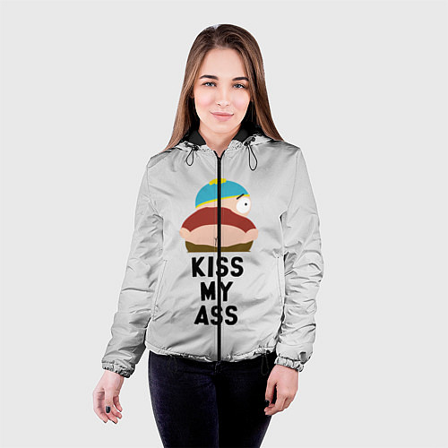 Женская куртка Kiss My Ass / 3D-Черный – фото 4