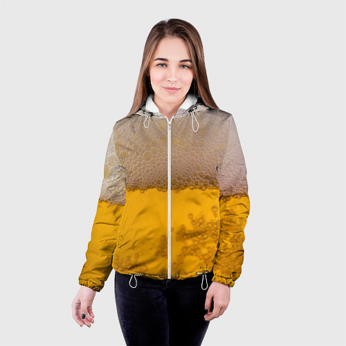Женская куртка Пиво / 3D-Белый – фото 4