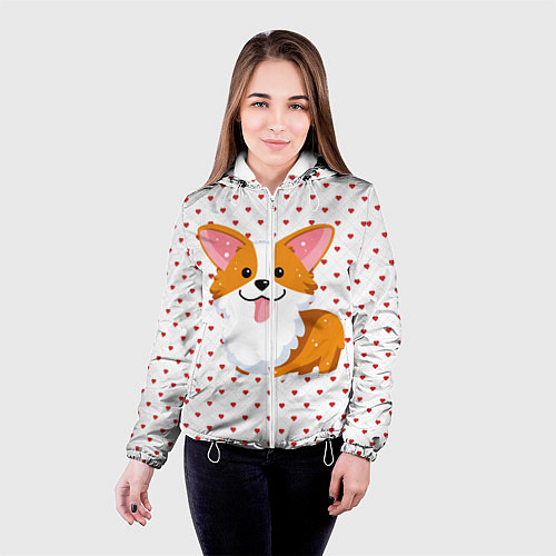 Женская куртка Корги / 3D-Белый – фото 4