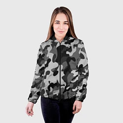 Куртка с капюшоном женская ГОРОДСКОЙ КАМУФЛЯЖ, цвет: 3D-черный — фото 2