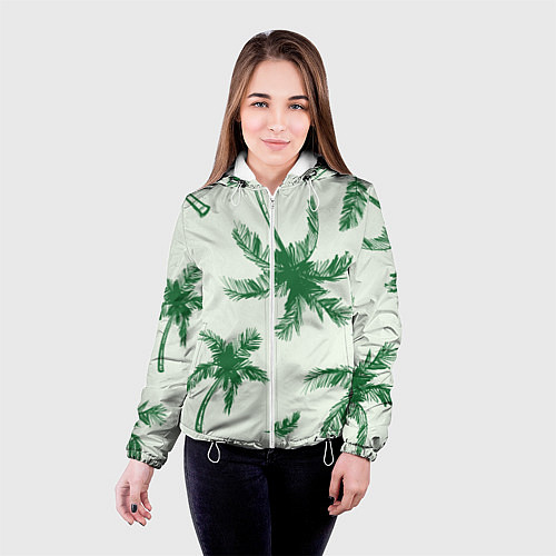 Женская куртка Пальмовый рай / 3D-Белый – фото 4