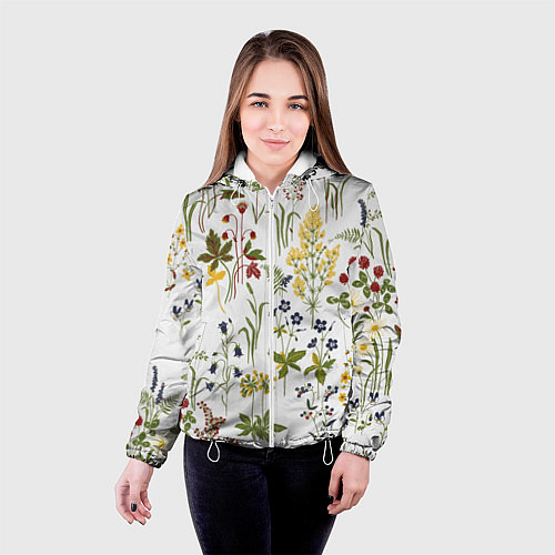 Женская куртка Flowers / 3D-Белый – фото 4