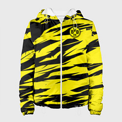 Куртка с капюшоном женская FC Borussia, цвет: 3D-белый