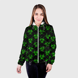 Куртка с капюшоном женская GREEN BIOHAZARD, цвет: 3D-белый — фото 2
