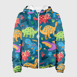 Женская куртка Арт с динозаврами