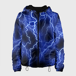 Куртка с капюшоном женская МОЛНИЯ NEON, цвет: 3D-черный