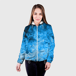 Куртка с капюшоном женская ОГОНЬ BLUE, цвет: 3D-белый — фото 2