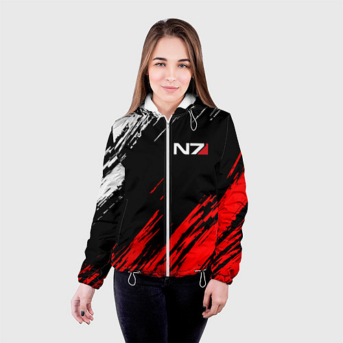 Женская куртка MASS EFFECT N7 / 3D-Белый – фото 4
