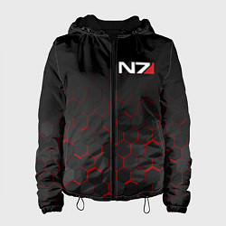 Куртка с капюшоном женская MASS EFFECT N7, цвет: 3D-черный