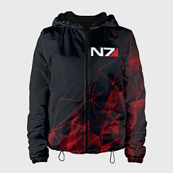 Куртка с капюшоном женская MASS EFFECT N7, цвет: 3D-черный