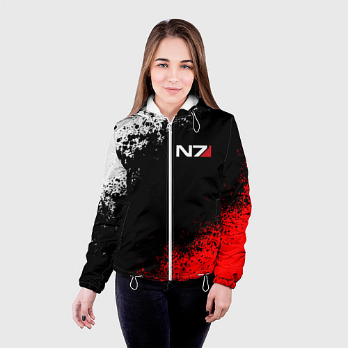 Женская куртка MASS EFFECT N7 / 3D-Белый – фото 4