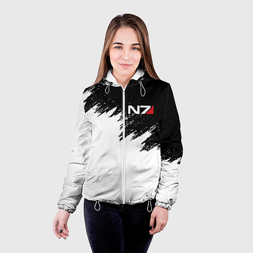 Женская куртка MASS EFFECT N7 / 3D-Белый – фото 4