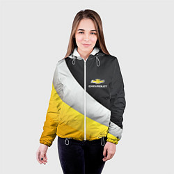 Куртка с капюшоном женская CHEVROLET, цвет: 3D-белый — фото 2