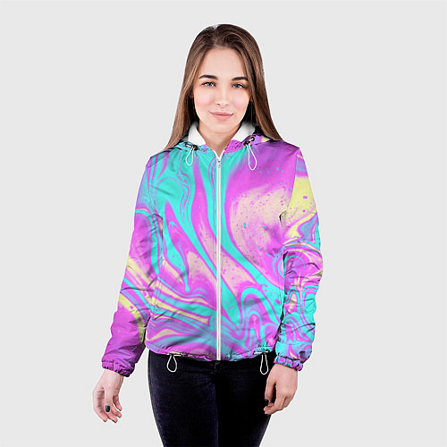 Женская куртка DIGITAL ART / 3D-Белый – фото 4