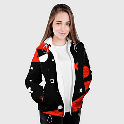 Куртка с капюшоном женская ФИГУРКИ, цвет: 3D-белый — фото 2