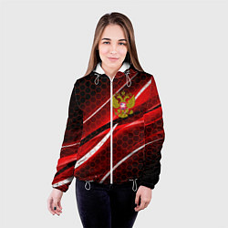 Куртка с капюшоном женская РОССИЯ, цвет: 3D-белый — фото 2